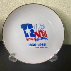 Texas Sesquicentennial Decorative Plate. 1836-1986